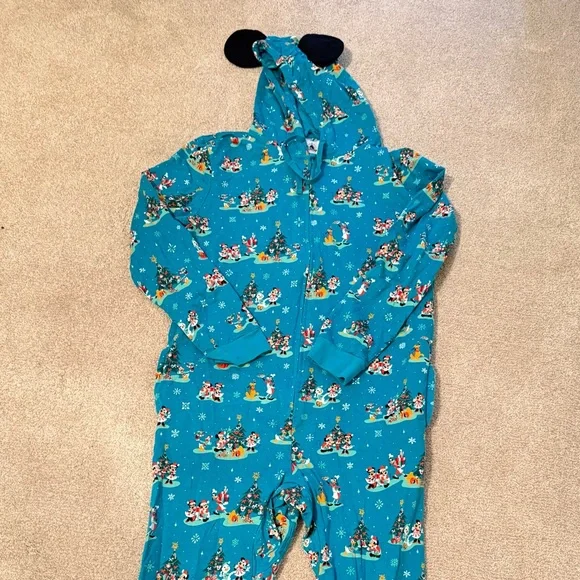 Worn Once - Mickey Mouse and Friends Holiday Family Matching Hooded Coverall - Picture 2 of 5